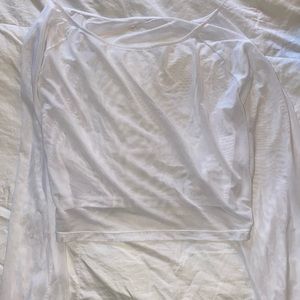 BuffBunny White Sheer Crop Top